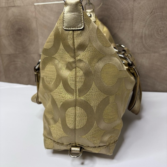 Coach Poppy Gold Satchel Bag Crossbody Strap - Picture 4 of 6